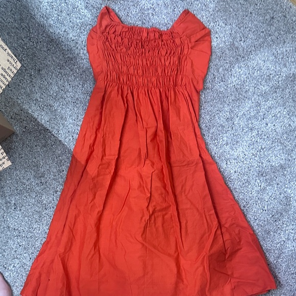 Chic Strapless Red Ruffle Dress - Picture 4 of 4